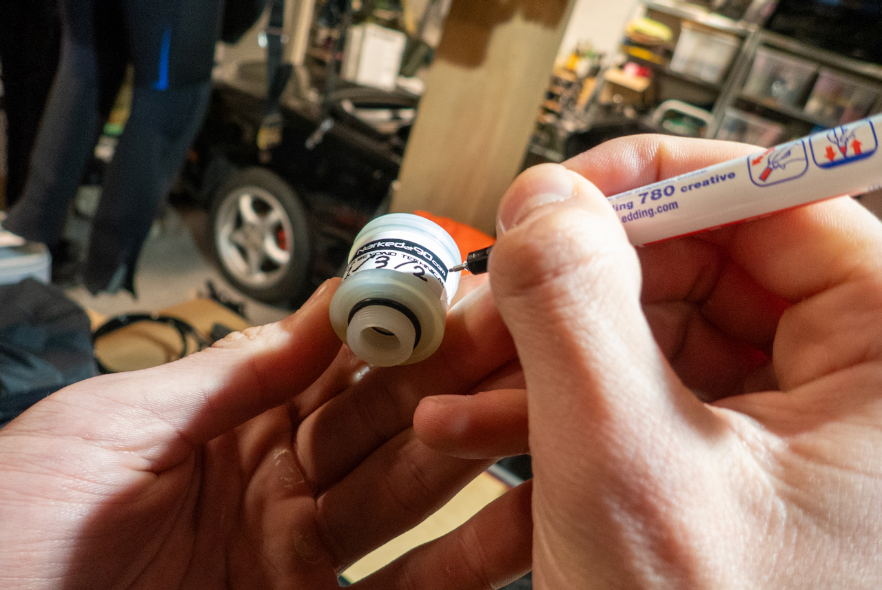 Dating a Narked@90 oxygen sensor with a marker